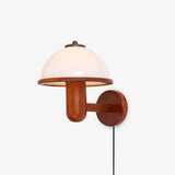 Paddenstoelen Houten Wandlamp – Elegante Eiken Afwerking met Zachte LED Glans
