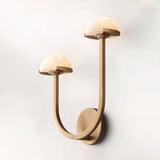 Paddenstoel Alabaster Wandlamp – Elegant Ontwerp van Natuursteen met Warme LED Glans