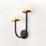 Paddenstoel Alabaster Wandlamp – Elegant Ontwerp van Natuursteen met Warme LED Glans