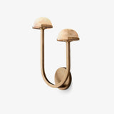 Paddenstoel Alabaster Wandlamp – Elegant Ontwerp van Natuursteen met Warme LED Glans