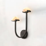 Paddenstoel Alabaster Wandlamp – Elegant Ontwerp van Natuursteen met Warme LED Glans