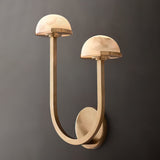 Paddenstoel Alabaster Wandlamp – Elegant Ontwerp van Natuursteen met Warme LED Glans