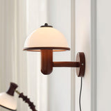 Paddenstoelen Houten Wandlamp – Elegante Eiken Afwerking met Zachte LED Glans