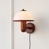 Paddenstoelen Houten Wandlamp – Elegante Eiken Afwerking met Zachte LED Glans