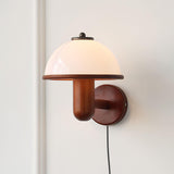 Paddenstoelen Houten Wandlamp – Elegante Eiken Afwerking met Zachte LED Glans