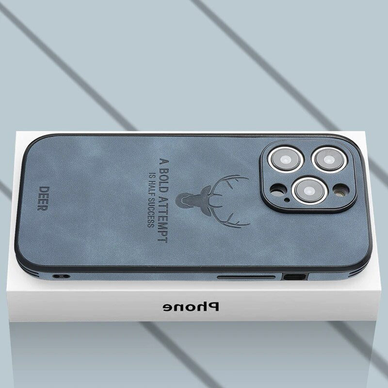 Luxe Hertenleren iPhone Hoes - Veltro