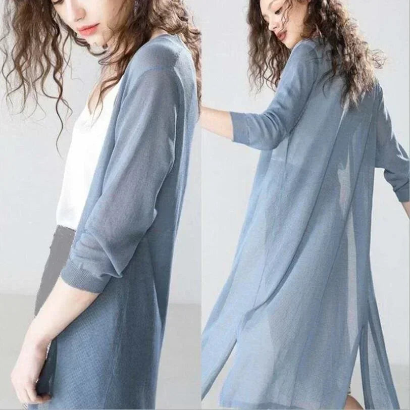 Zomer dames lang vest – Elegant lichtgewicht vest voor stijlvolle en luchtige looks