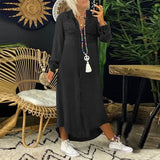 Trendy Denimjurk met Knoopsluiting en Pockets – Isaline