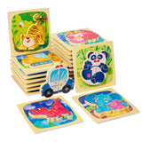 Houten Dierenpuzzels voor Kinderen - Educatief en Leuk
