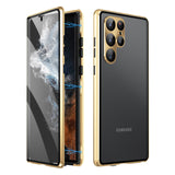 Magnetische geharde glazen dubbele telefoonhoes voor Samsung