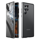 Magnetische geharde glazen dubbele telefoonhoes voor Samsung