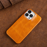 Ölwachs Echt Leer Apple iPhone Hoes