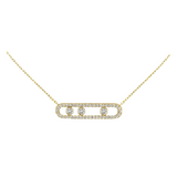 Ester | Aurora halsketting met bewegende diamanten - elegant, verfijnd en tijdloos