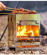Inklapbare RVS Houtkachel - TrailFlame
