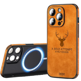 Luxe Hertenleren iPhone Hoes - Veltro