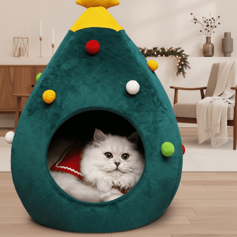 CATYPINE – Kerstboom-kattenbed voor een gezellige winterervaring