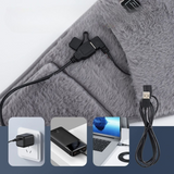USB-verwarmingsband met temperatuurregeling – zacht fluweel voor het verwarmen van de taille en handen, 45–65 °C, draagbaar, 105 x 20 cm