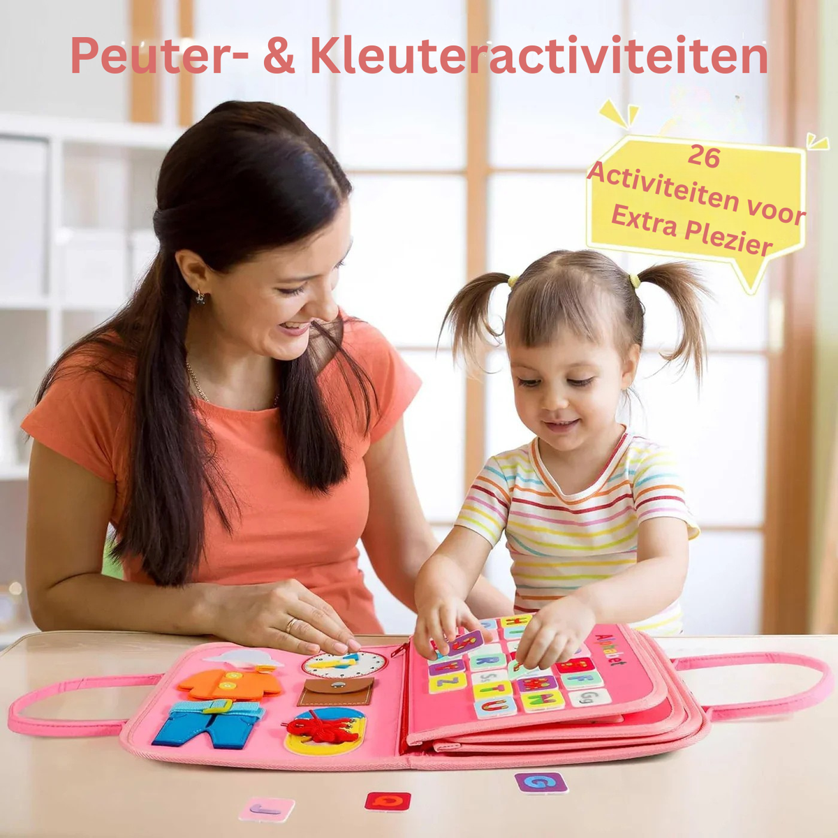 Montessori Drukbord voor Peuters – Educatief Sensorisch Activiteitenboek (2-4 Jaar)