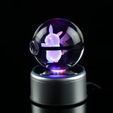 Kristallen Pokébal met LED-standaard – Interactief verzamel speelgoed