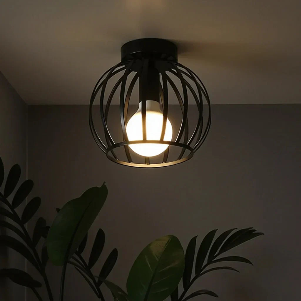 Aurub | Industriële plafondlamp zwart