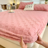 Premium Pluche Winter Hoeslaken – Antislip Comfort, Ademend, Extra Dik en Zacht Hoeslaken