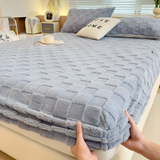 Premium Pluche Winter Hoeslaken – Antislip Comfort, Ademend, Extra Dik en Zacht Hoeslaken