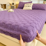 Premium Pluche Winter Hoeslaken – Antislip Comfort, Ademend, Extra Dik en Zacht Hoeslaken