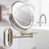 Norvo LED Vergrootspiegel | Oplaadbaar | Cosmetica & Bad | Chroom Zilver