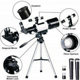 Professionele Telescoop 300/70mm | Draagbare Refractor Sterrenkijk Telescoop met Statief en Smartphone Adapter