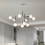 Scandinavische Glazen Bol Kroonluchter – Minimalistische Elegant met Bauhaus Inspiratie