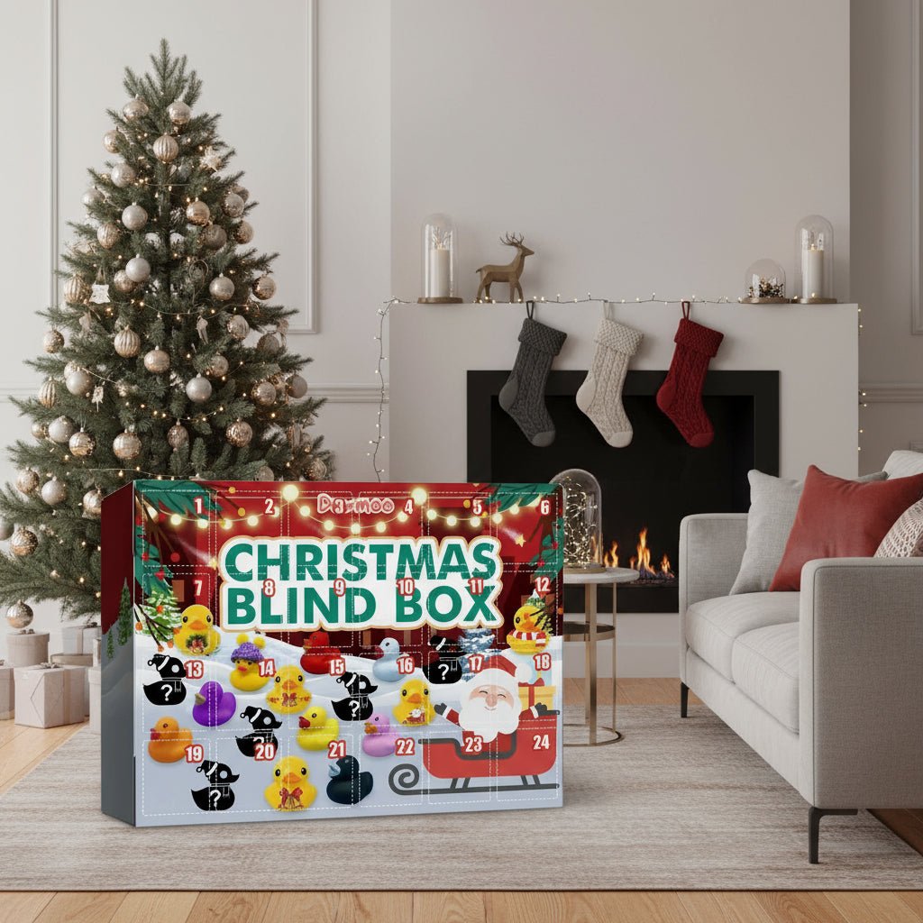 DUCKDELIGHT – Kerst Squeaky Duck Advent Kalender 2025 met 24 Feestelijke Bad Eenden