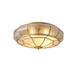 Ronde Textuur Glas Plafondlamp – Tijdloze Elegantie met Zachte Verlichting