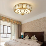 Ronde Textuur Glas Plafondlamp – Tijdloze Elegantie met Zachte Verlichting