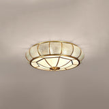 Ronde Textuur Glas Plafondlamp – Tijdloze Elegantie met Zachte Verlichting