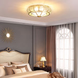 Ronde Textuur Glas Plafondlamp – Tijdloze Elegantie met Zachte Verlichting