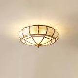 Ronde Textuur Glas Plafondlamp – Tijdloze Elegantie met Zachte Verlichting