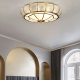 Ronde Textuur Glas Plafondlamp – Tijdloze Elegantie met Zachte Verlichting