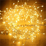 Cluster LED-Lichtersnoer Lumistra | Warmwit & Koudwit | 36 m Zilverdraad | Waterdicht IP44 | Voor Kerstmis, Bruiloft & Feest