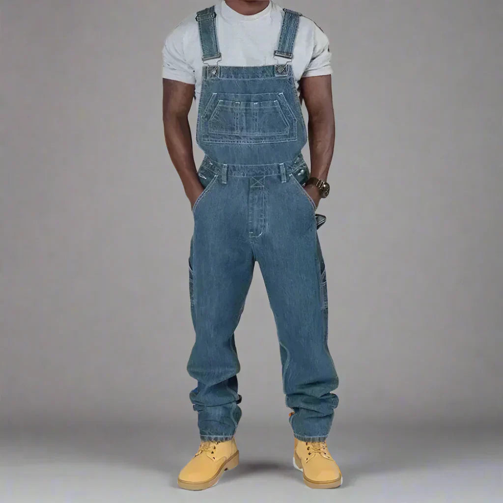 Heren Rechte Denim Overall | Moderne Werkkleding Look - Kelim