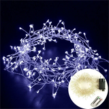 Cluster LED-Lichtersnoer Lumistra | Warmwit & Koudwit | 36 m Zilverdraad | Waterdicht IP44 | Voor Kerstmis, Bruiloft & Feest