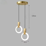 Moderne LED hanglamp gouden ring