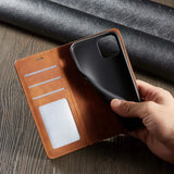 Sandsberg iPhone Hoes: Magnetische Leren Tas voor Stijlvolle Bescherming