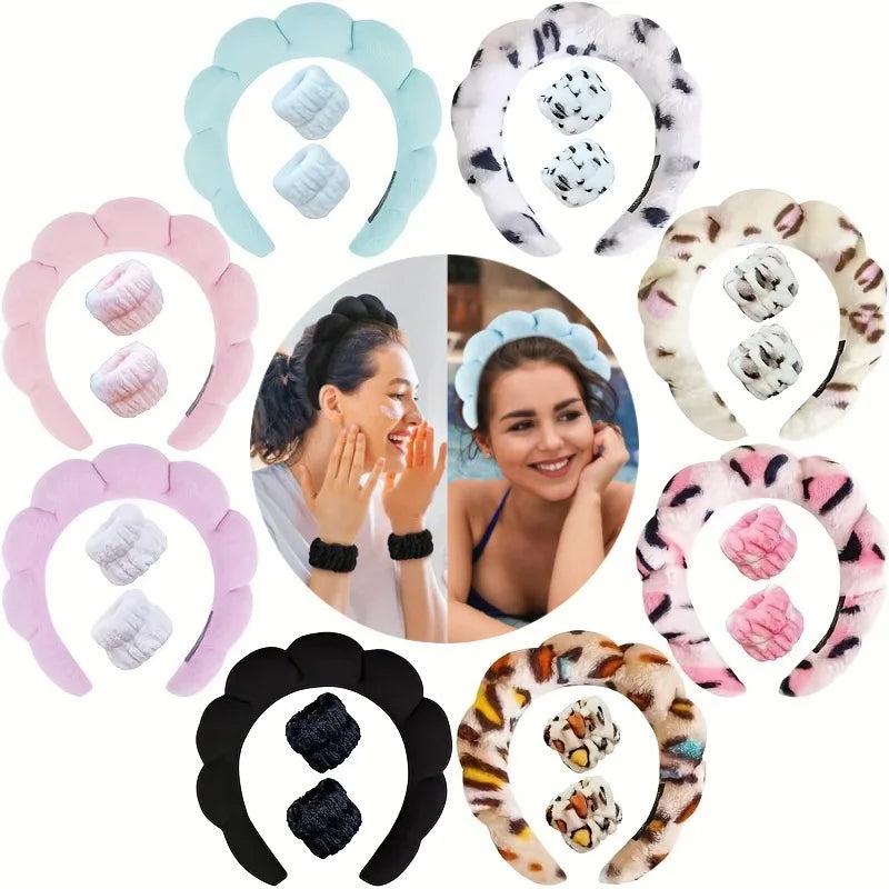 Plüsch Spa Hoofdband & Polsband Set - Fluffiea