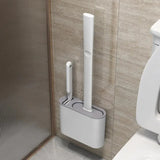 Toilettenborstel HygieBrush DuoClean | 2-in-1 Siliconen WC-borstelset met wandhouder | Antibacterieel & ruimtebesparend
