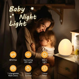Lumiboo Nachtlampje | RGB & Warmwit | Touch-bediening | 100u Accu | 12 × 10 cm | Baby- & Kinderkamer