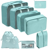 PackWunder Reisorganizerset 7/8/9/10-delig | Vouwbare koffer-organizer | Voor kleding, schoenen & accessoires