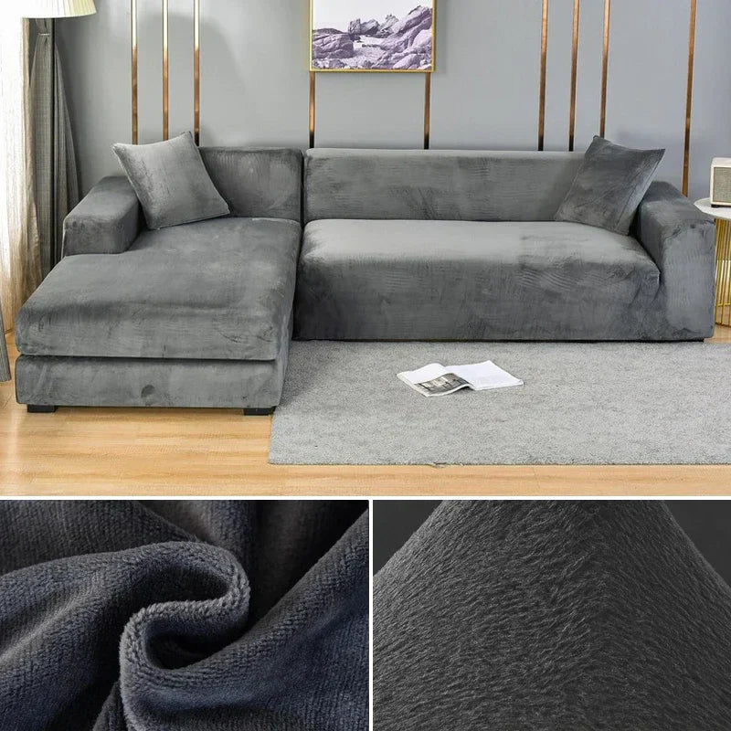 Stretch Velours Sofabekleding met luxe afwerking – Sofina