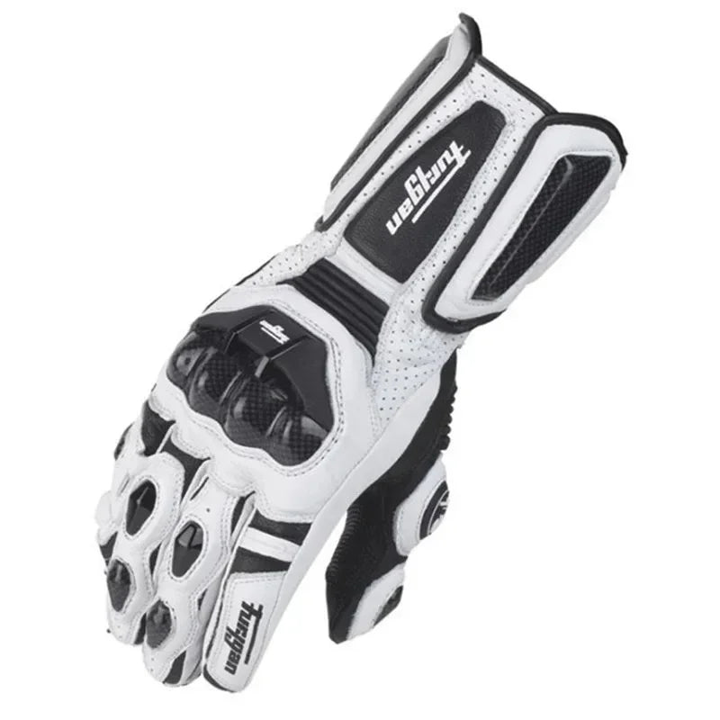Motorhandschoenen RidePro Carbon | Waterdicht en winddicht | Compatibel met touchscreen | Echte leren beschermers | Voor de zomer en de winter
