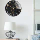 Stijlvolle Wandklok met Marmerstructuur – MarbleTime