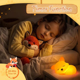 Fuchs Nachtlicht van Silikon | Oplaadbaar, dimbaar & met Timer | Schattig cadeau-idee voor kinderen & volwassenen